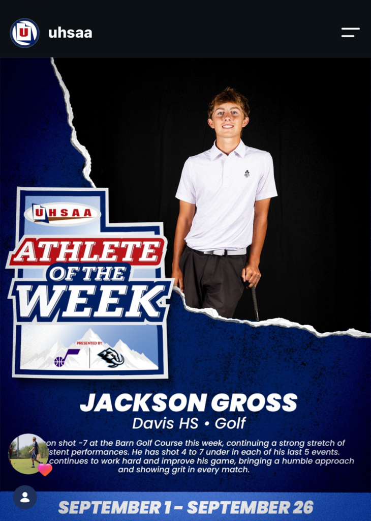 Jackson Gross Athlete of the Week