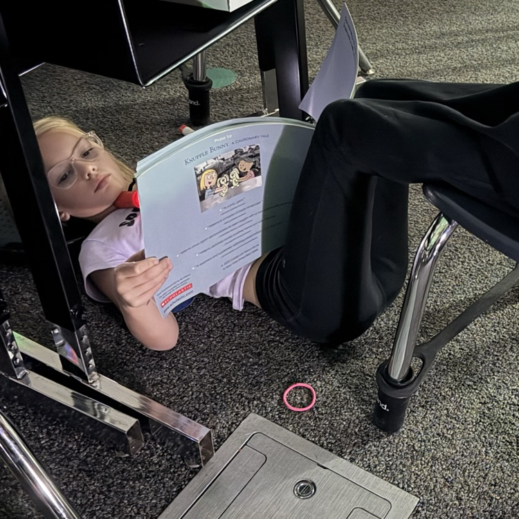 students reading