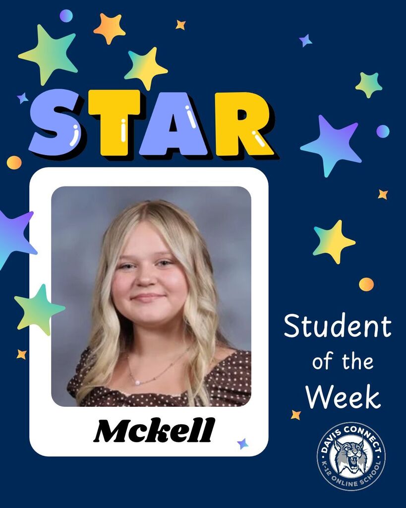 Photo of Mckell. Text says, "Star Student of the Week".
