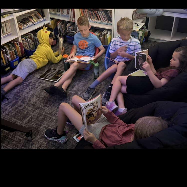 Students reading during the read-a-thon