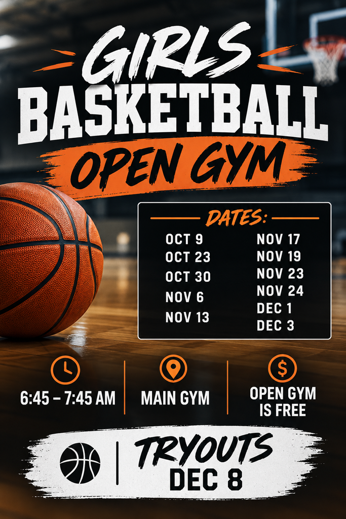 Girls Bball Open Gym Oct to Dec 2026