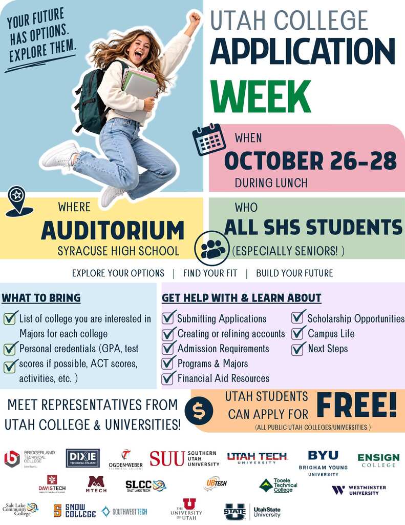 Utah College Application Week October 26-28