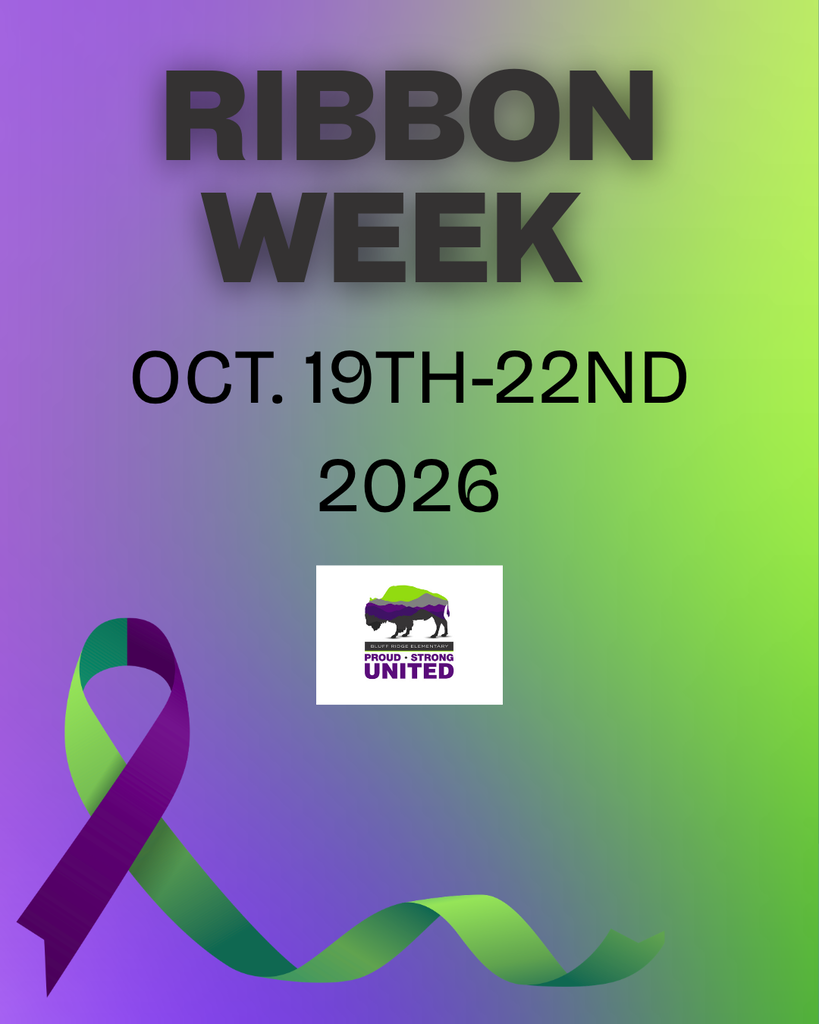 Bluff Ridge Elementary- Proud, Strong, United. Ribbon Week Oct. 19th-22nd 2026