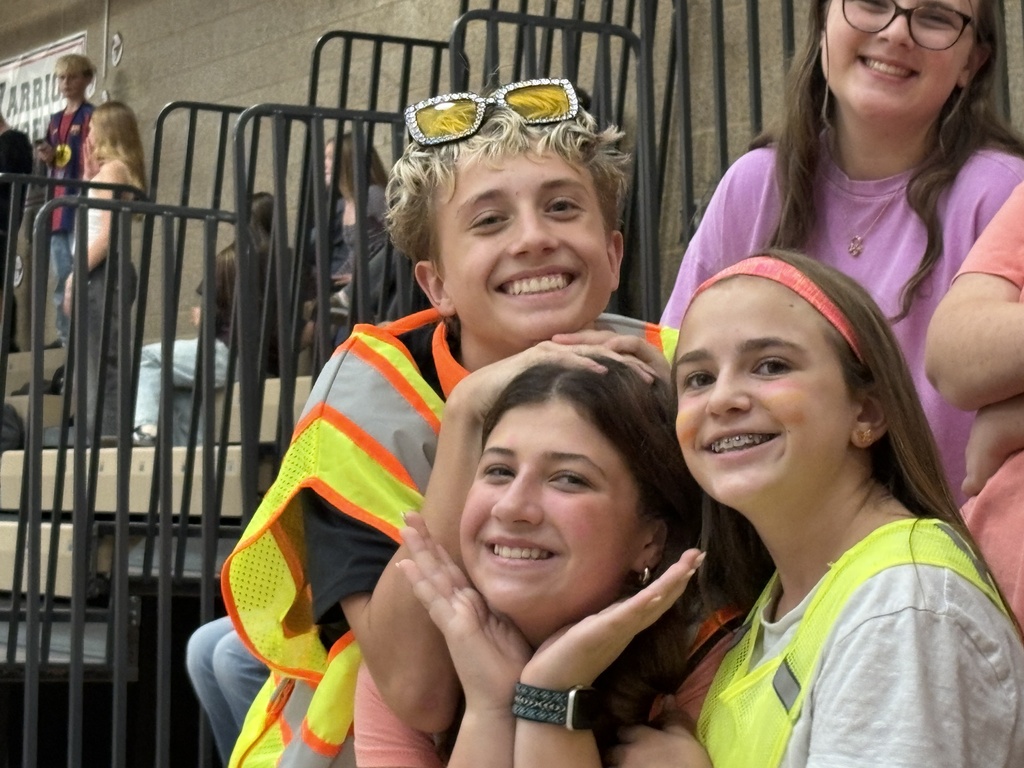 students cheering