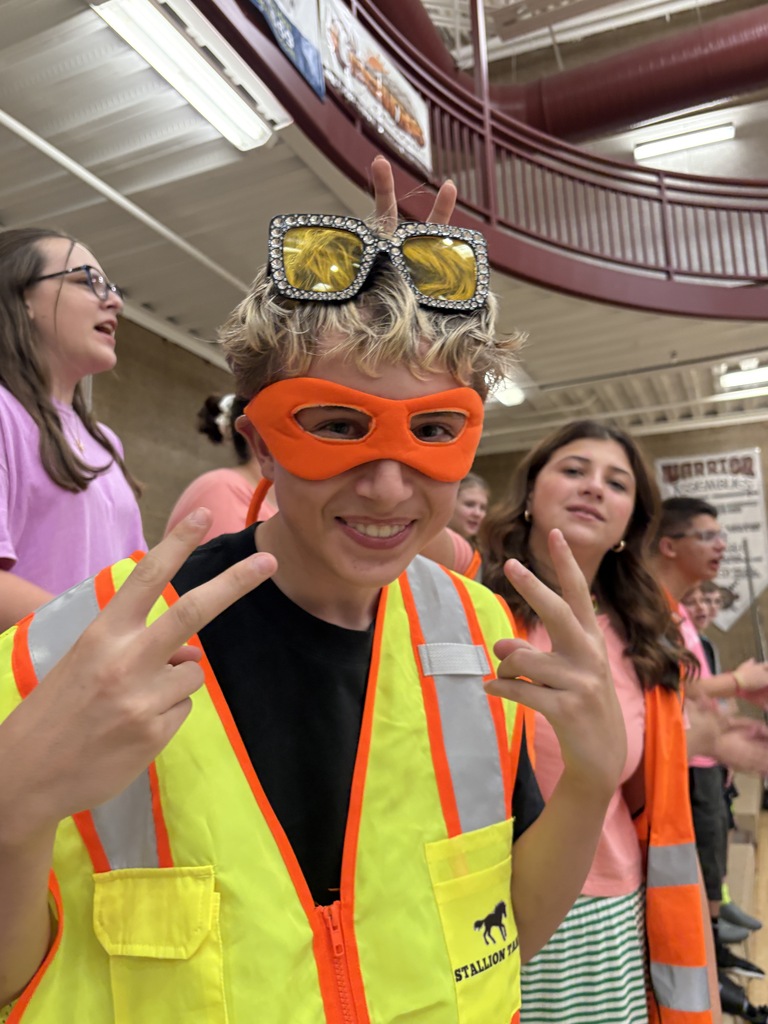 students cheering