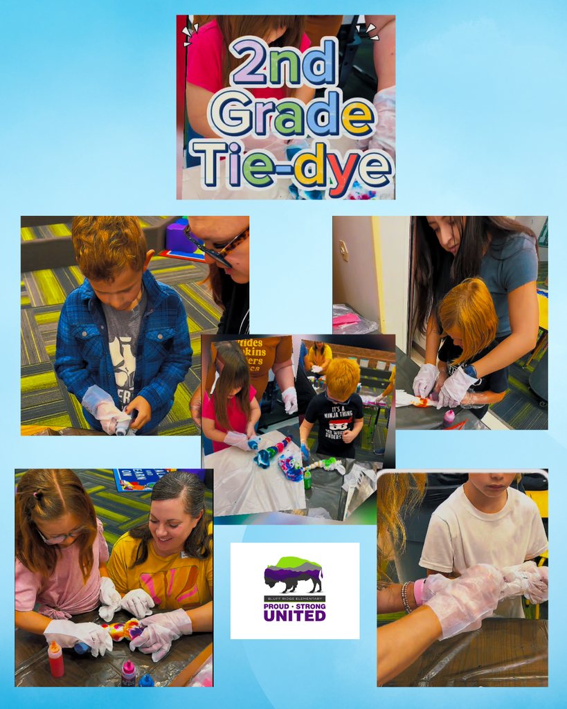 Bluff Ridge Elementary-Proud, Strong, United. 2nd Grade Tie-dye