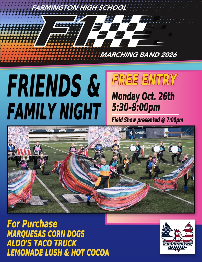 Marching Band Family Night 10/26 @ 5:30 