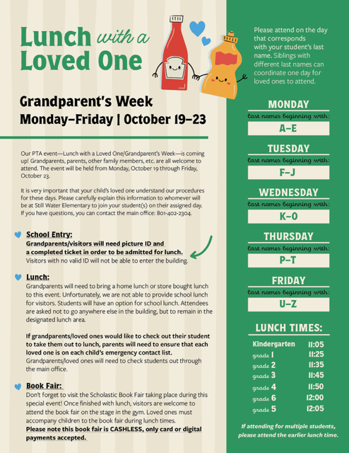 Lunch with a loved one Information sheet