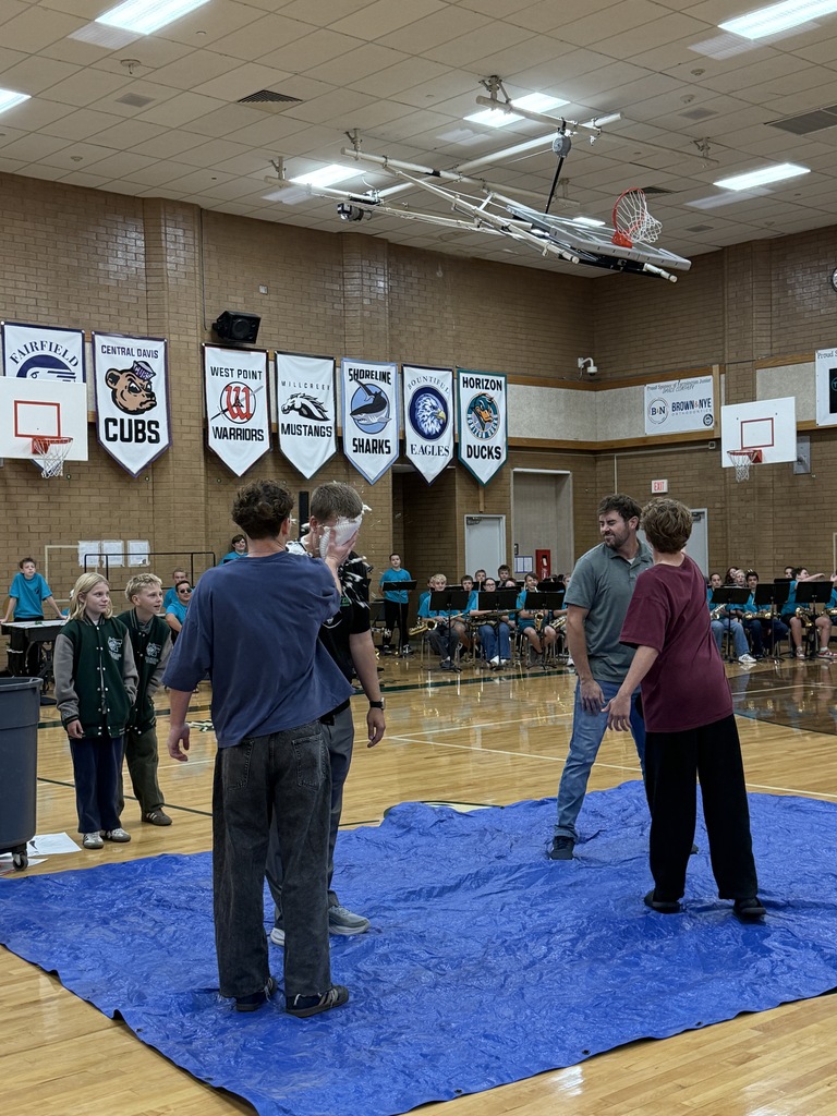 Students won in both assemblies and put pies in teachers’ faces!
