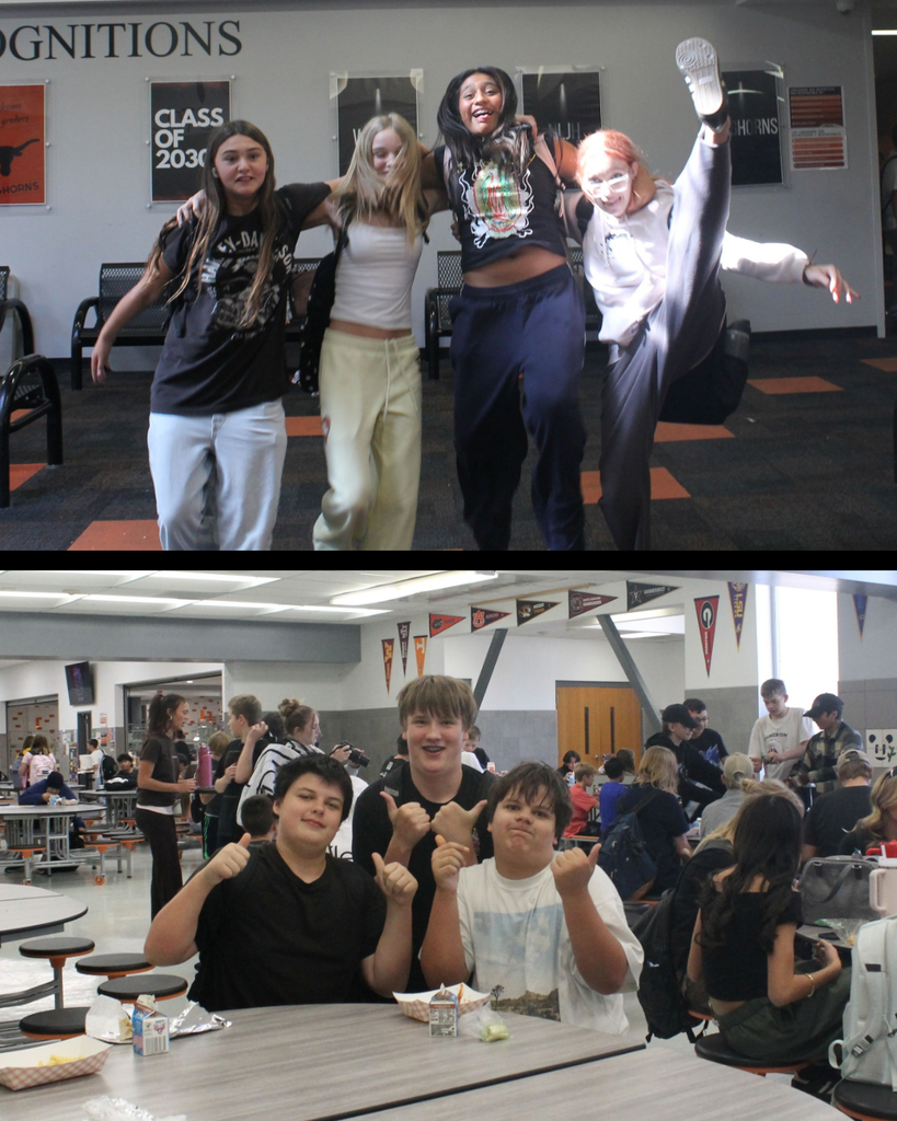 students standing around school