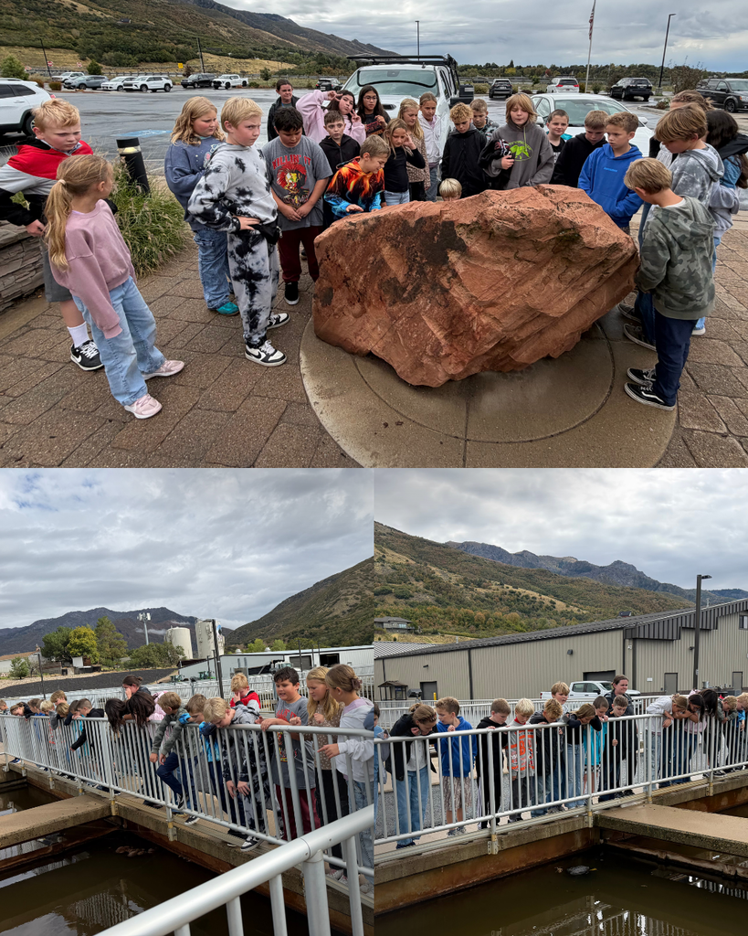Photo collage of students at sewer plant
