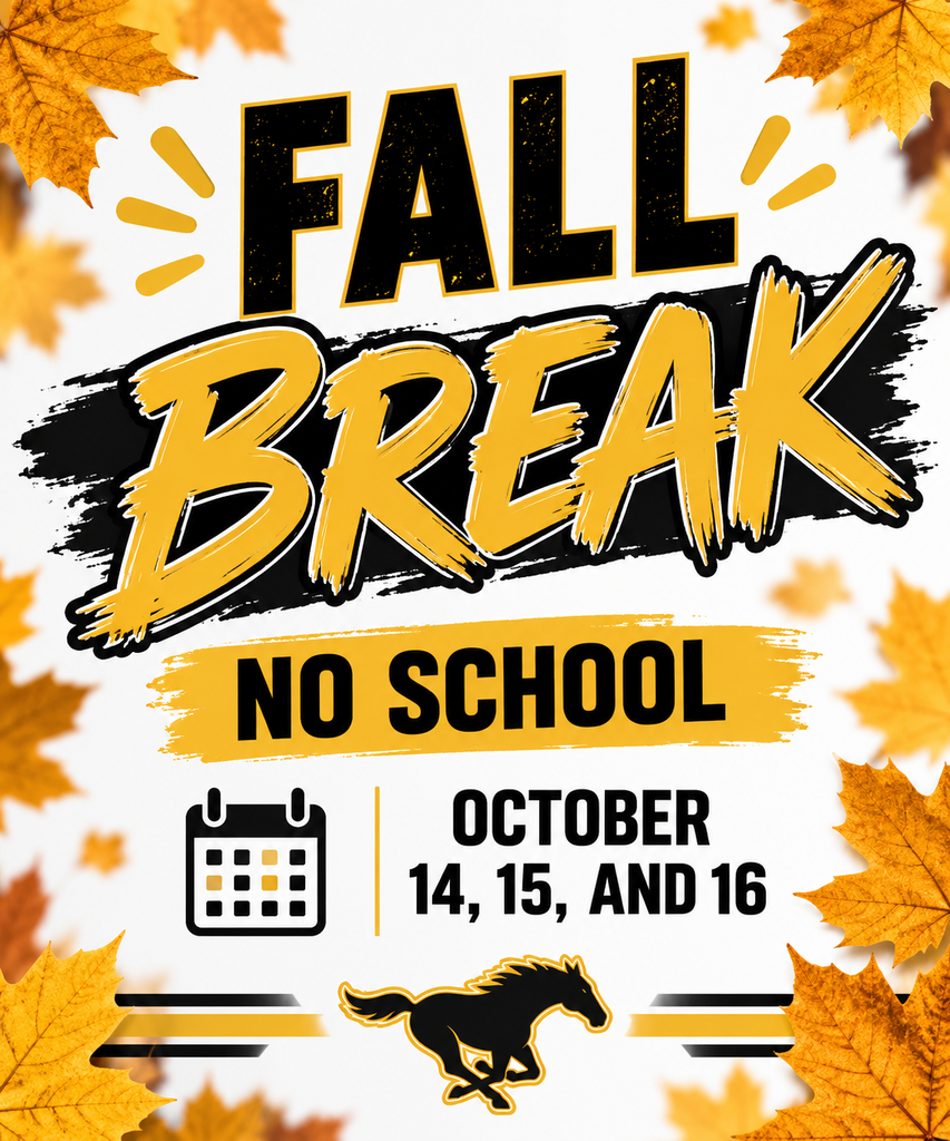 Fall break, no school on October 14, 15, and 16