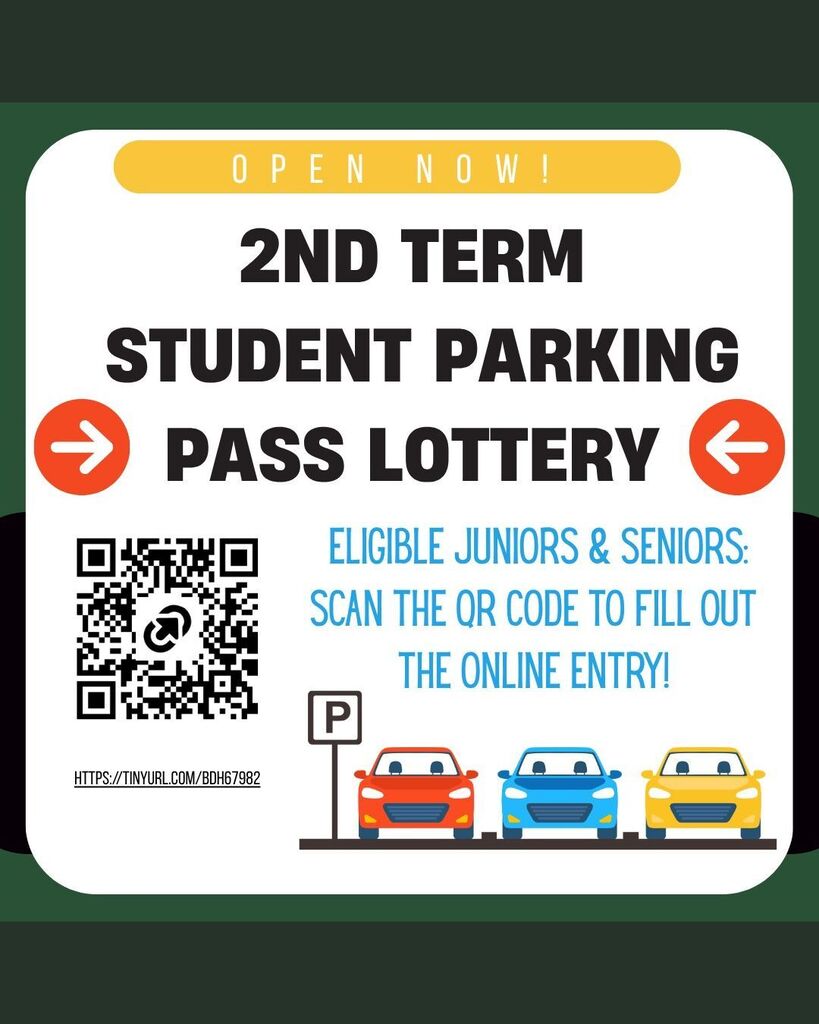 2nd Term Parking Pass Lottery is open through November 19th.