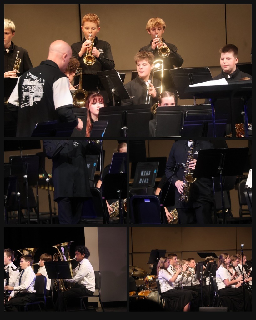 Students playing in the band