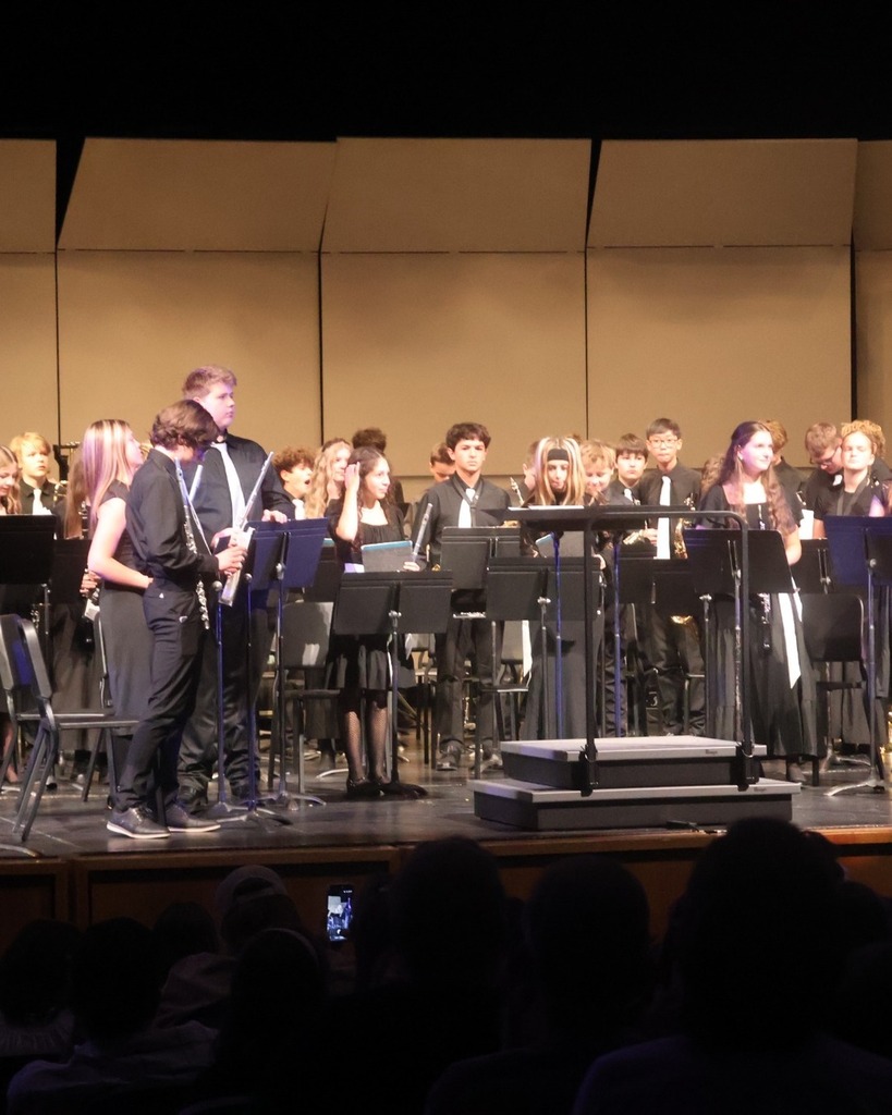 Students playing in the band
