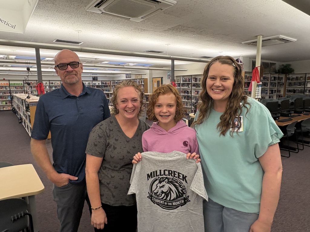 Student of the month, family, and teacher