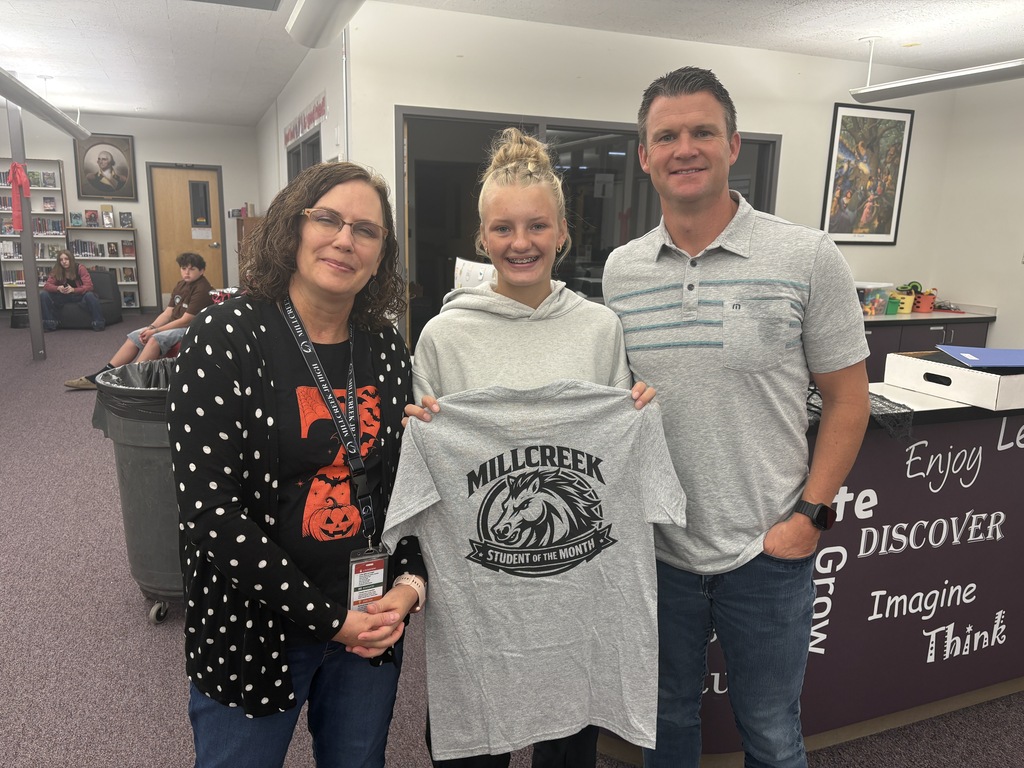 Student of the month, family, and teacher