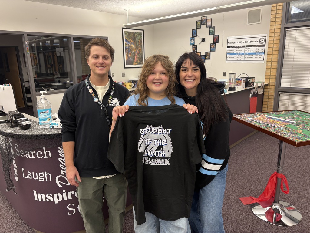 Student of the month, family, and teacher
