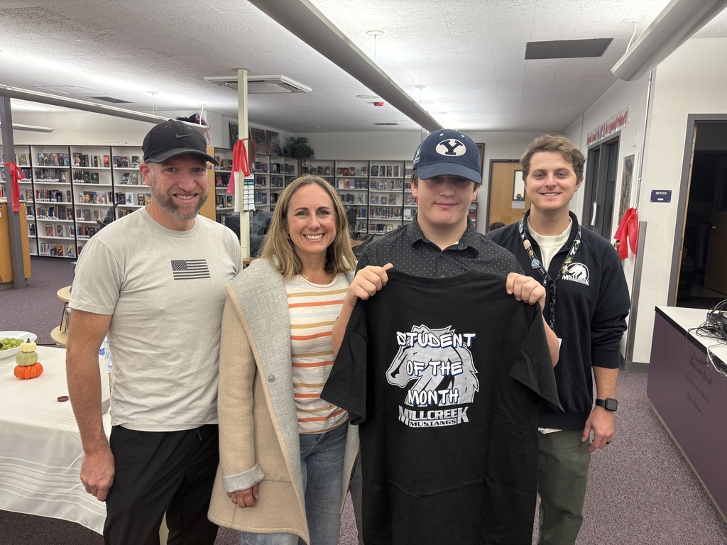 Student of the month, family, and teacher