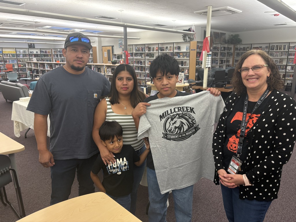 Student of the month, family, and teacher