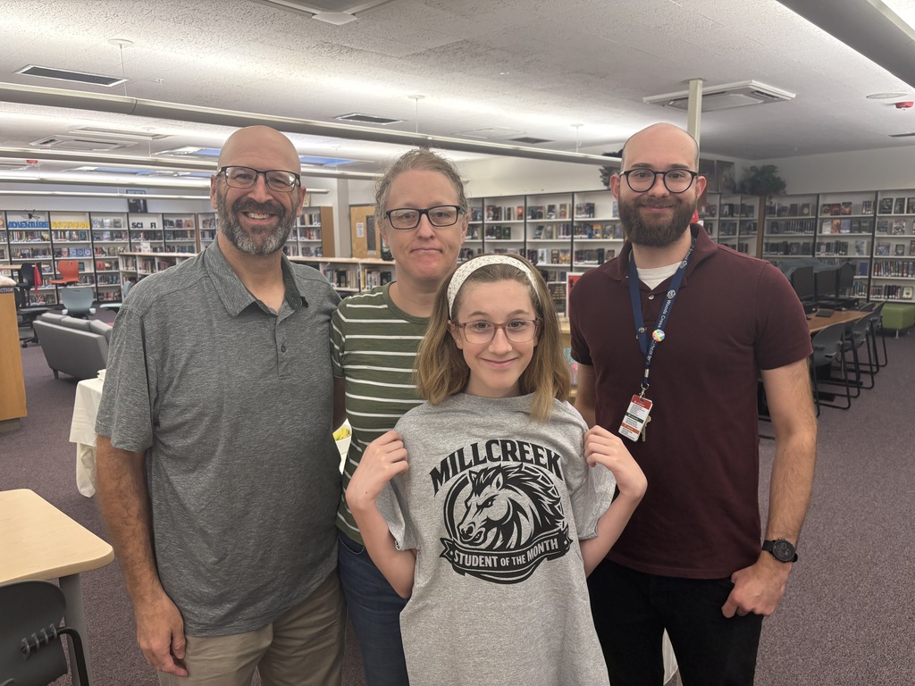 Student of the month, family, and teacher