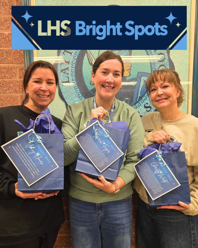 Mrs. Elmore, Mrs. Fager, and Mrs. Waite holding their bright spot awards