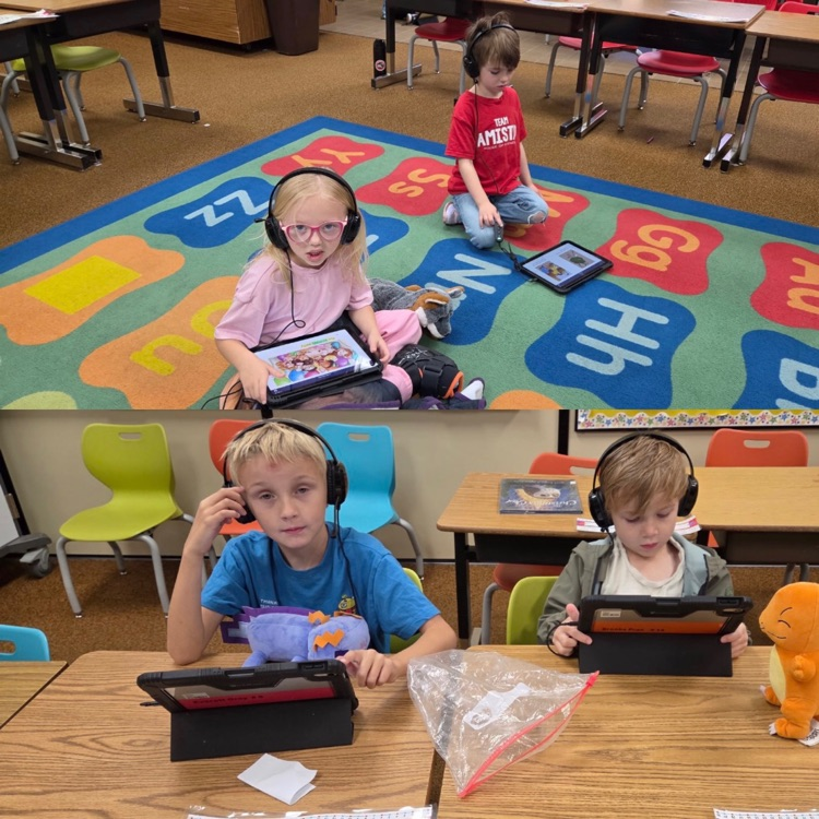 1st graders reading during statewide read-a-thon