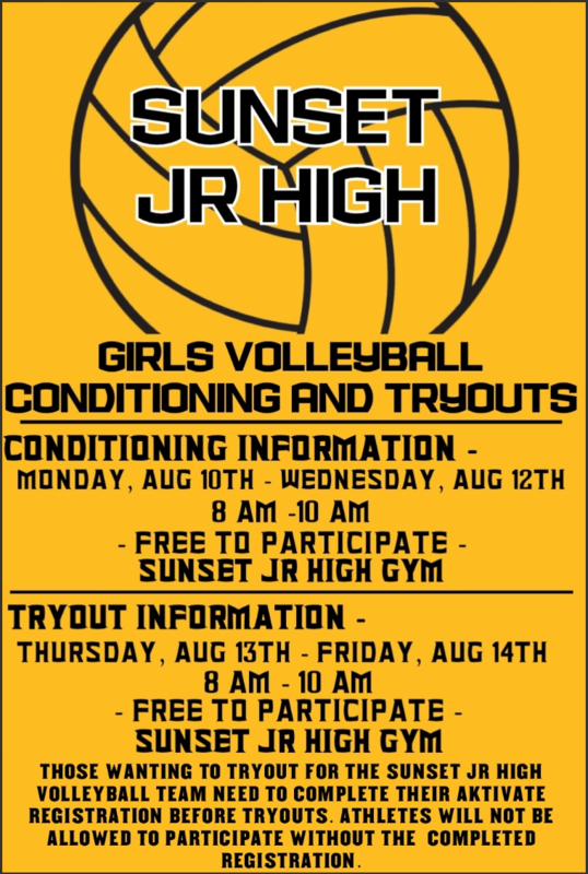 Conditioning & Tryouts Flyer