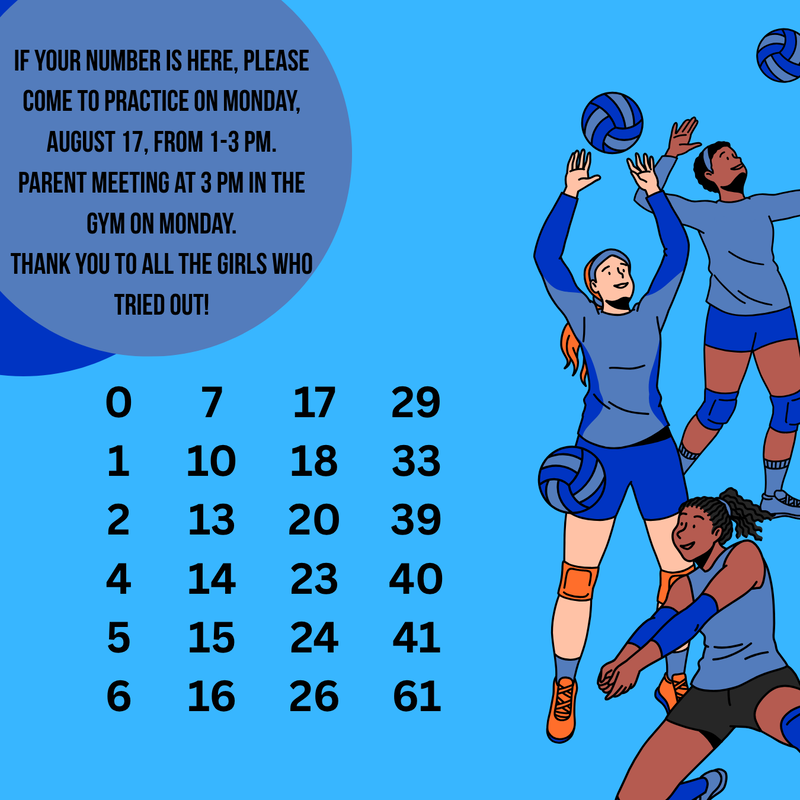 Volleyball Final Cut Numbers
