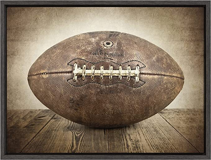Vintage Football on wood surface
