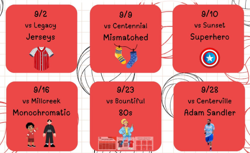 Student section themes for volleyball