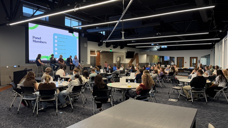 students enjoy feedback and ideas from a CTSO panel of former leaders