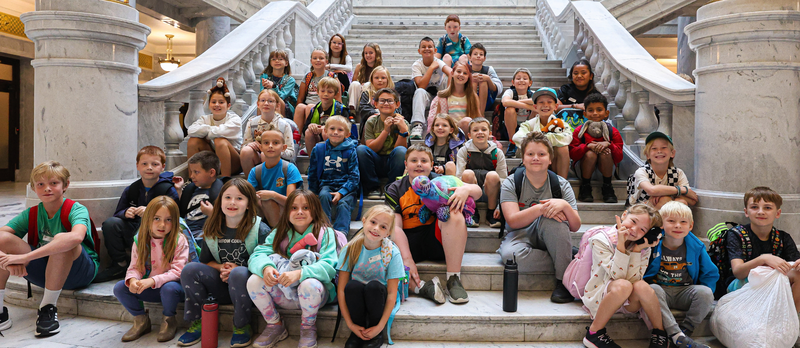 Clinton Elementary students attend Utah Reads Read-A-Thon at the State Capitol