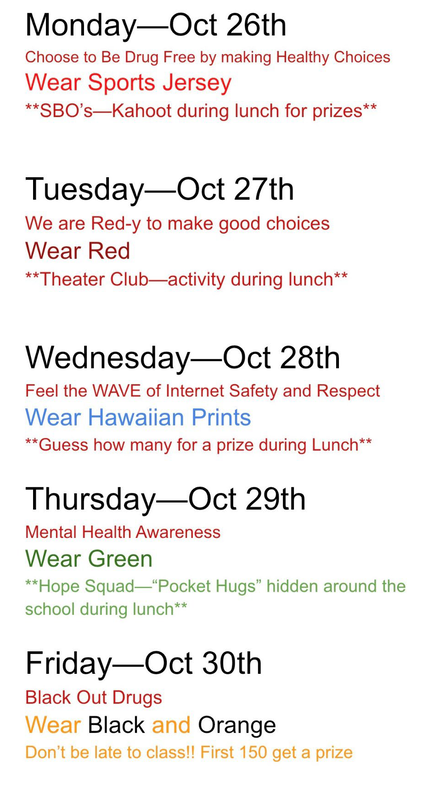 daily activities for ribbon week