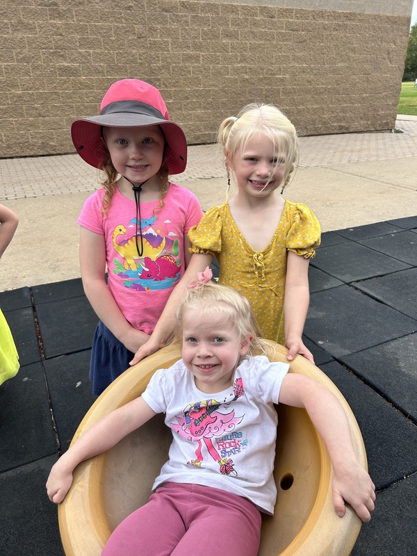 Kindergartner friends on the playground