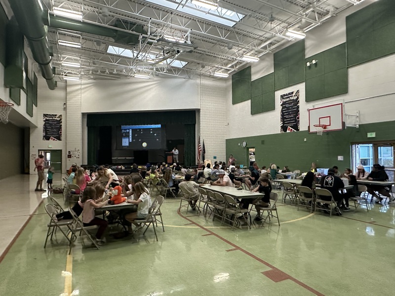 Gym set up for bingo
