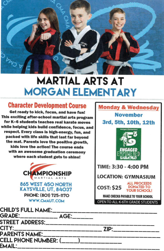 Martial Arts at Morgan Elementary