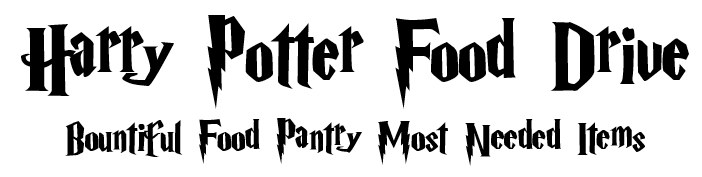 Harry Potter Food Drive Bountiful Food Pantry Most Needed Items