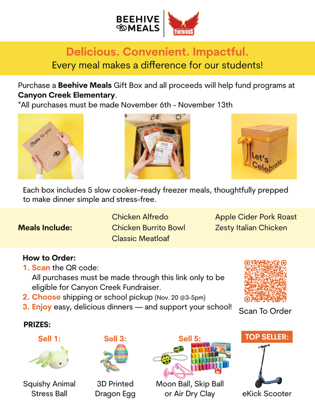 Beehive Meals Fundraiser Flyer