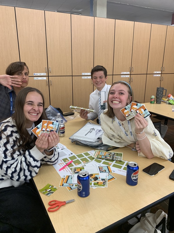 Aspiring Educators in preparatoin area at Meadowbrook Elementary