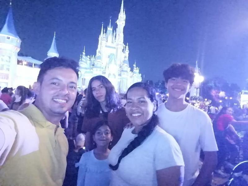 Cristian Montes family at Disneyland