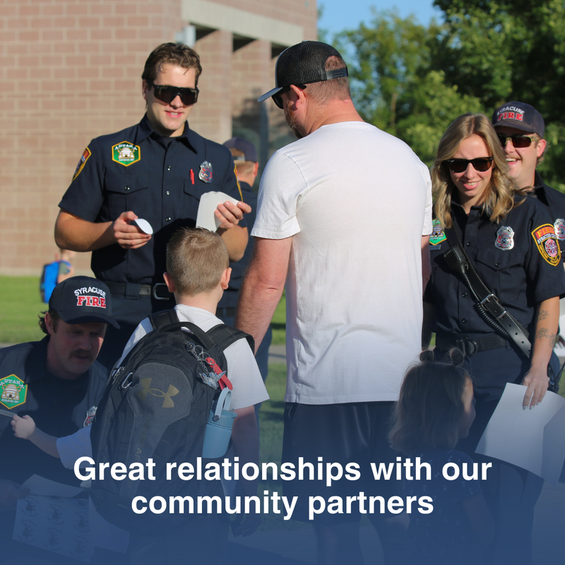 Great relationships with our community partners