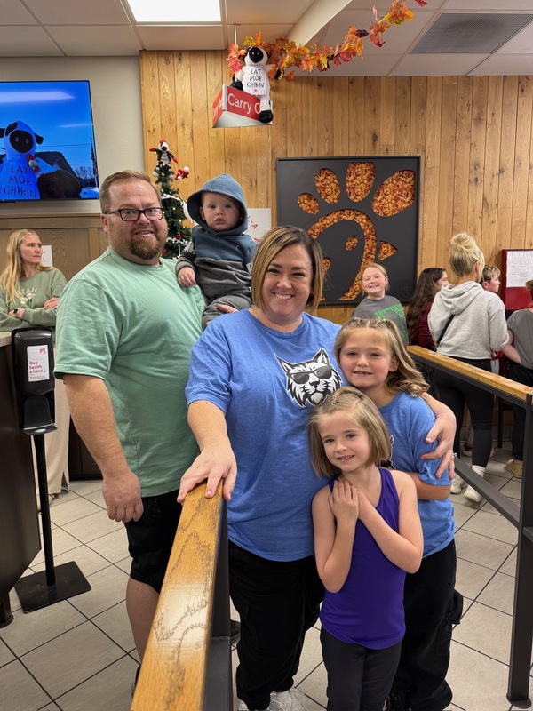 Family together and smiling