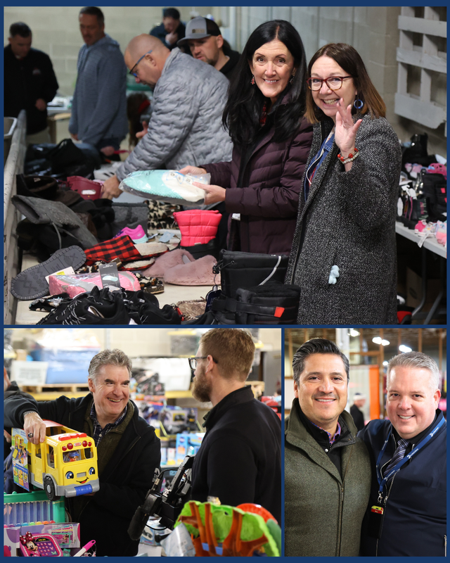 Staff members working down at the Salvation Army