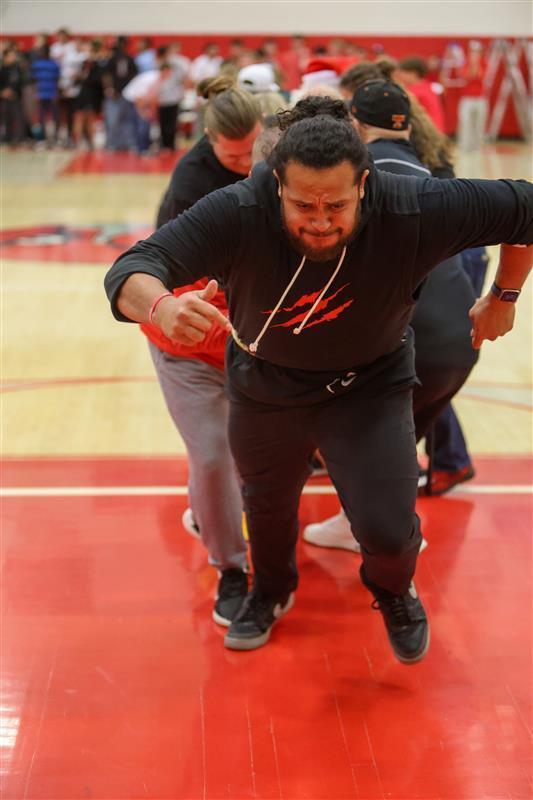 teachers playing tug of war