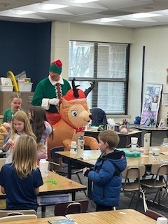 Pinky & Reindeer in 2nd grade class