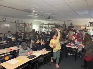 Pinky & Reindeer in student classes