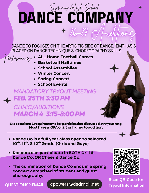Dance Co Tryout flyer