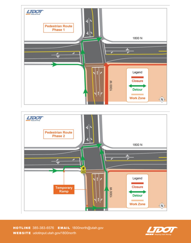 Maps showing closures