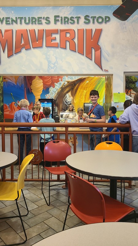 Students at JA City, a work simulation experience.